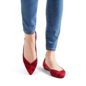 ROTHY'S‎ The Point Flats Red Chili Pepper Camo Slip On Knit Shoes Women's Sz 8